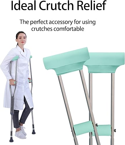 Miniatura 53 de Fundas de almohadilla para muletas para axilas y agarre de mano con mango universal para antebrazo, juegos de cojines acolchados accesorios