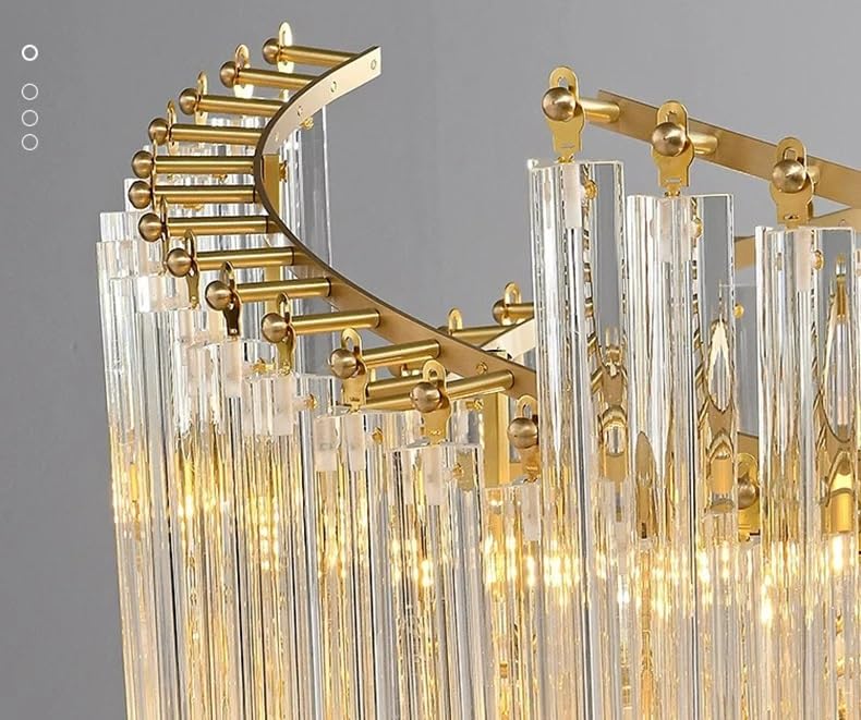LXMQEF Soggiorno Lampadario di Lusso con Luce di Cristallo Lampada da Pranzo Semplice e Moderna per Camera da Letto Villa Illuminazione Domestica ﻿,Isola