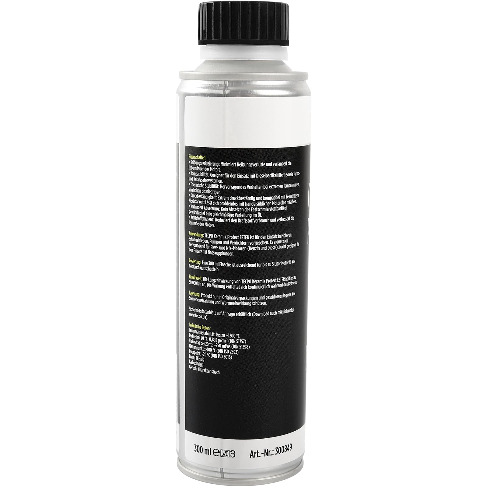 TECPO 3x Keramik Protect Ester, 300 ml Verschleißschutz Additiv für Diesel- und Benzinmotoren Ceramic Motor Öl Zusatz Öldditiv Keramik Verschleißschutz (3er-Pack)