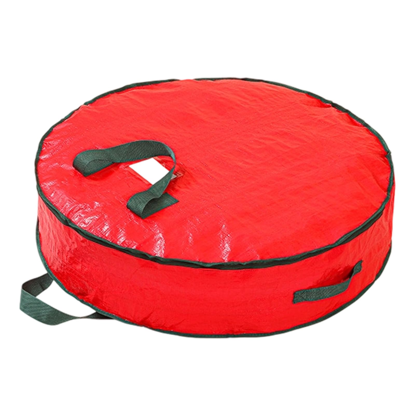 Msioytog Holiday Decoration Storage Bag Round Shape Dustproof Waterproof Fabric Wreath Protectors Portable Carry Handle Home Organization Wreath Protectors