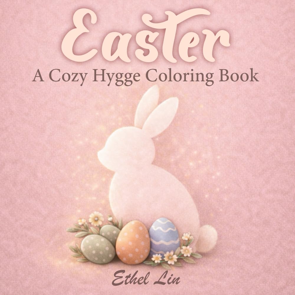 Cozy Easter Hygge Coloring Book: Bold & Comfy Spring Designs for Relaxation, Stress Relief, and Family Fun (Cozy Calm Coloring Collection)