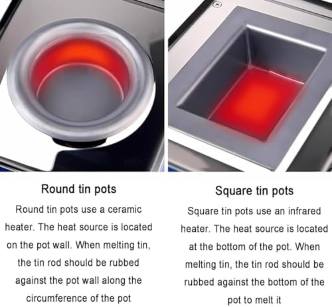 Olla de soldadura eléctrica, baño de plomo y titanio, rango de temperatura de 0 a 600 °C, con pantalla digital de doble temperatura, para soldar, fundir metal