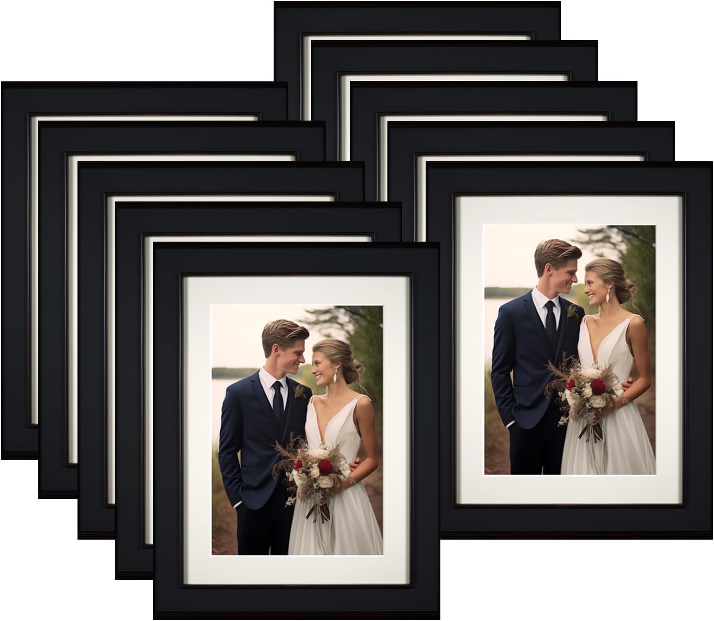 HappyHapi 4x6 Picture Frame Set of 7, Photo Frame for 4x6