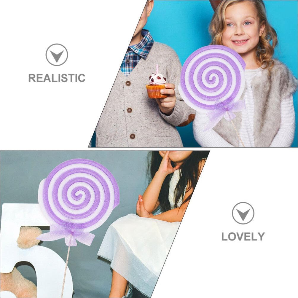 Didiseaon 2pcs Simulation Lollipop Decorations Adorable Photo Props for Parties for Festive Events and Creative Displays Realistic Design