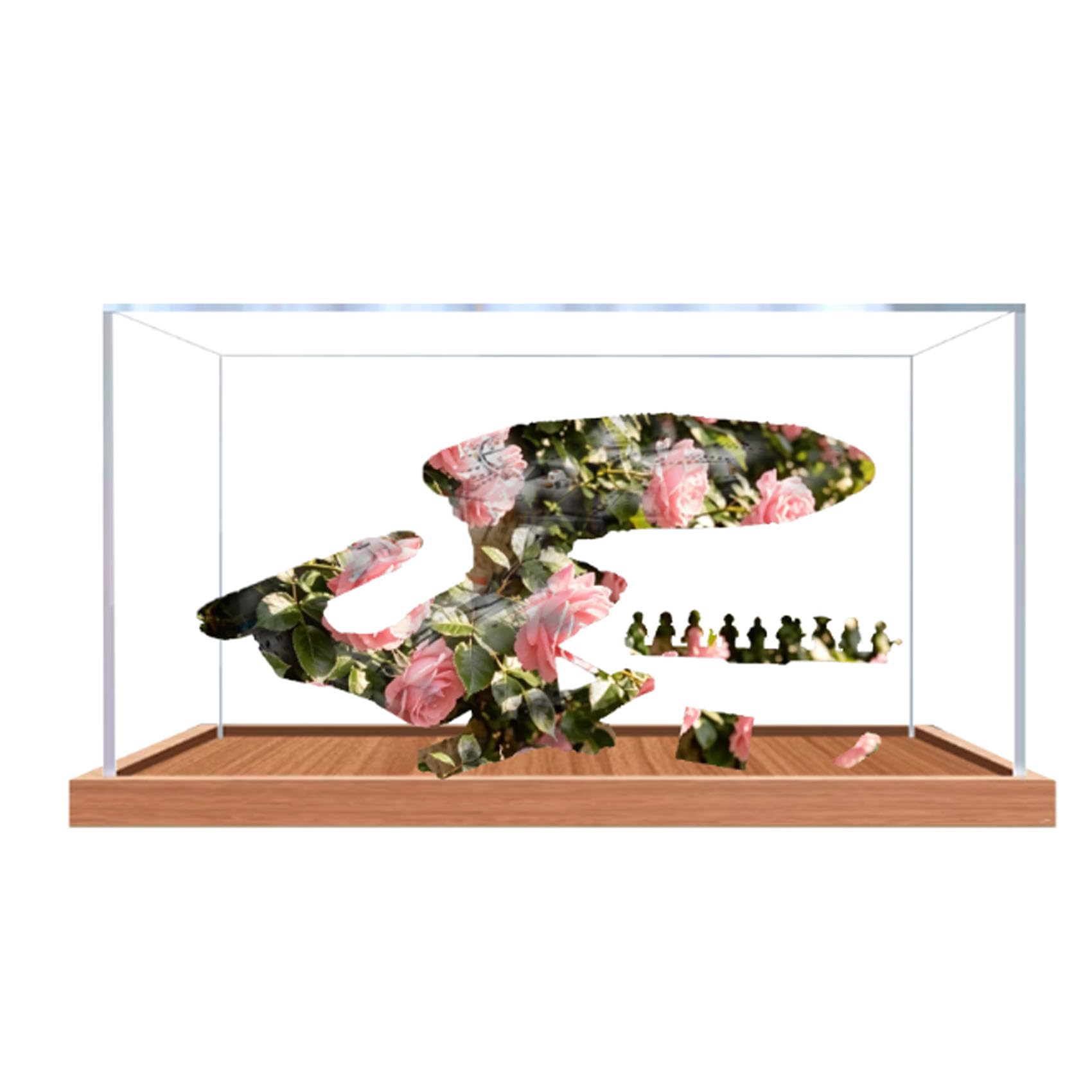 Acrylic Display Case for Le-go 10356 Starship Model, Dustproof Display Box (display box only) (StyleB 2mm)