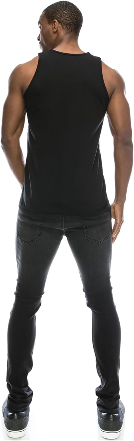 JC DISTRO Mens Hipster Hip Hop Basic Tank Top Soft Premium Cotton Jersey Shirts, Small - 3XL Available - Image 2
