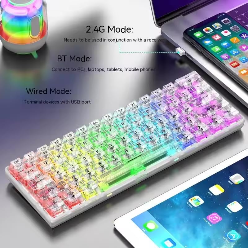 XunFox K30 Pro keyboard connected via USB-C for charging