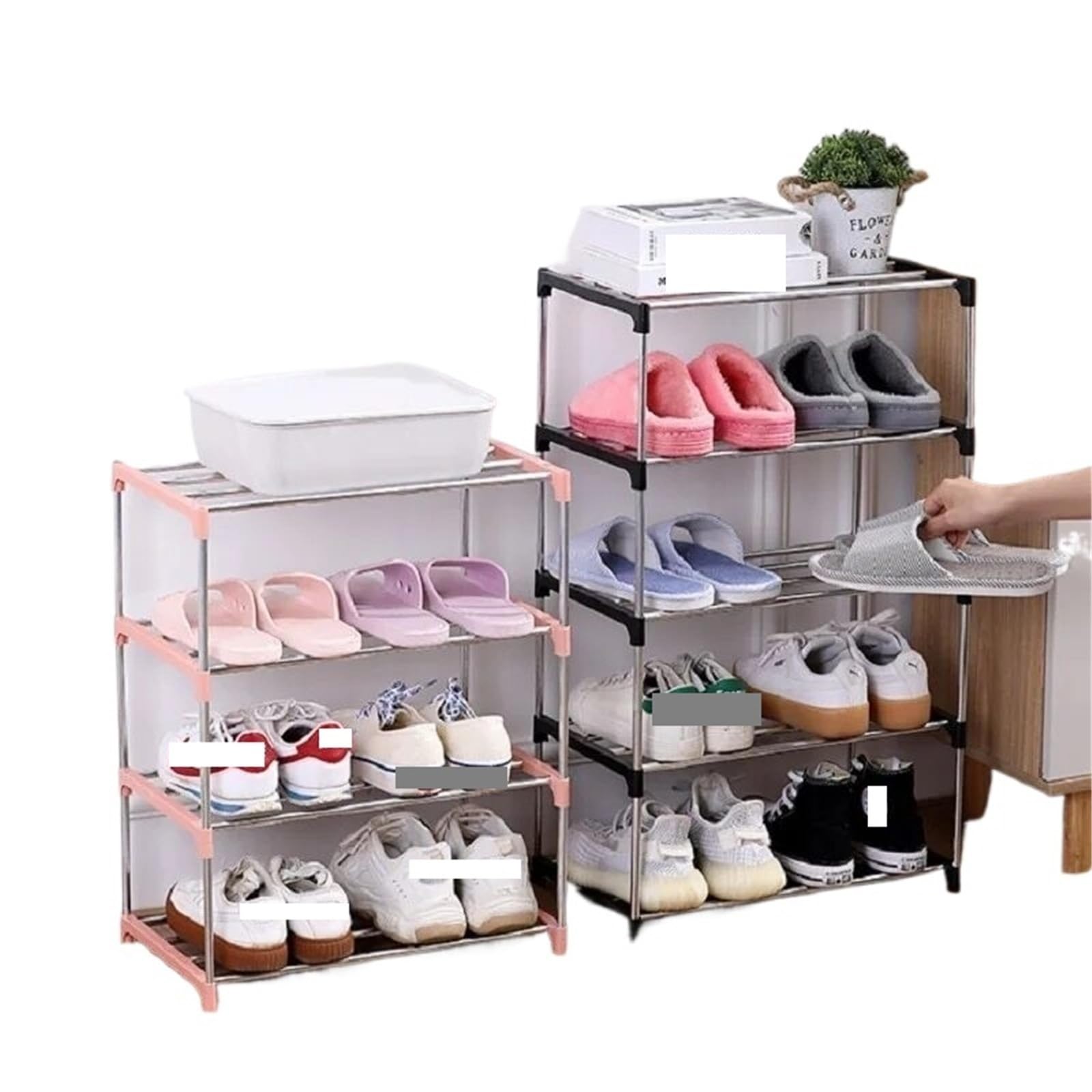 XILEUDUOD Shoe Organizer For Entryway 3/4 Shoe Rack Multi Layered And Space Saving Shoe Rack For Simple Household Storage And Storage(Color1)