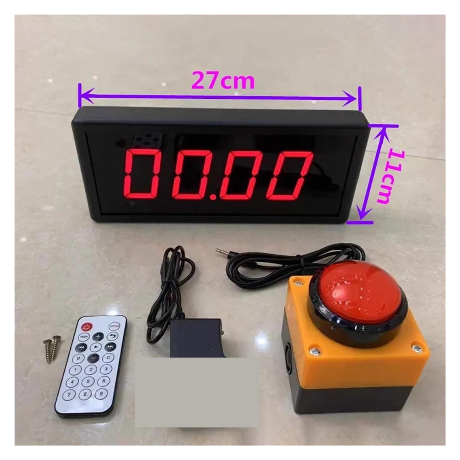 Cronómetro digital de 2,3 pulgadas con pantalla de 4 dígitos for entrenamiento y cronometraje de competiciones + control remoto Control sencillo