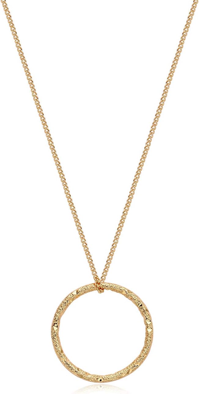 Fettero Pendant Necklace Gold Evil Eye 14K Gold Plated Dainty Chain Simple Protection Jewelry for Women