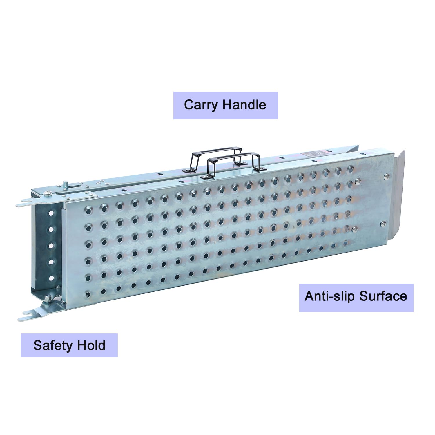 KATSU Tools Rampas Plegables de Acero (Paquete de 2) Alta Resistencia 1800 x 225 x 47 mm - Carga máxima de 400 kg - para Motocicletas, quads, Scooters, sillas de Ruedas y más.
