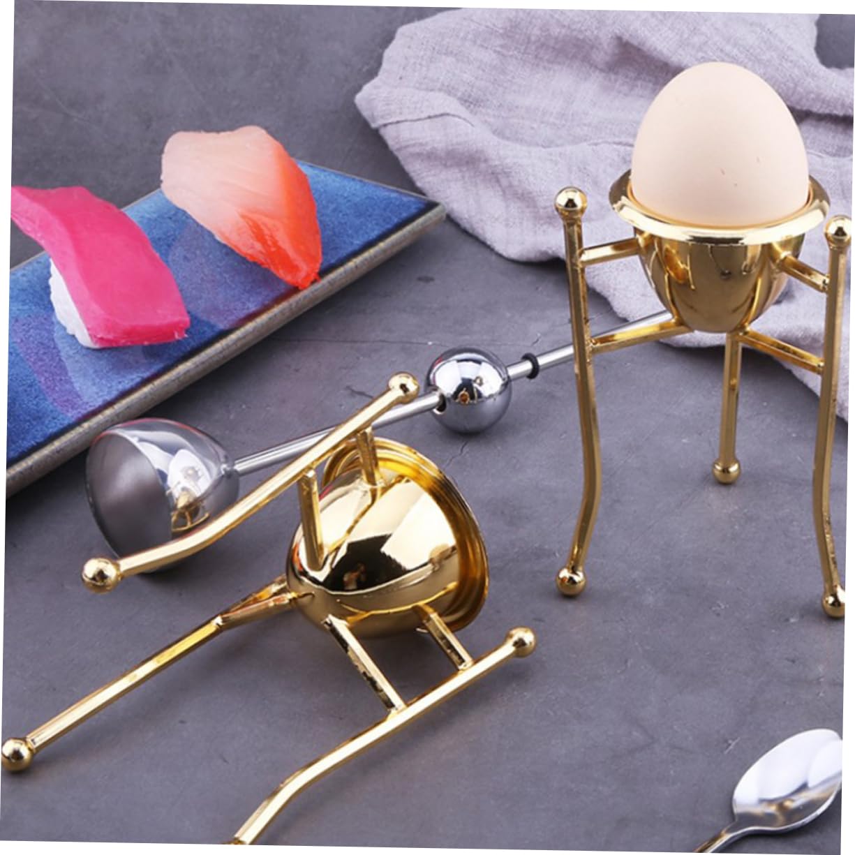Cabilock 2 Pièces casier à oeufs séparateur d'oeufs à la coque coquetiers support cuisine accessoire cuisine coquetier oeuf œufs plateau d'oeufs stand d'oeufs à la coque biscuit Positionner
