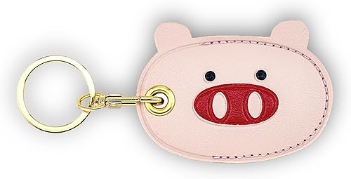 Miniatura 265 de Funda de cuero compatible con Apple AirTag, rastreador de llavero GPS Airtag con llavero, cubierta protectora antiarañazos para AirTag