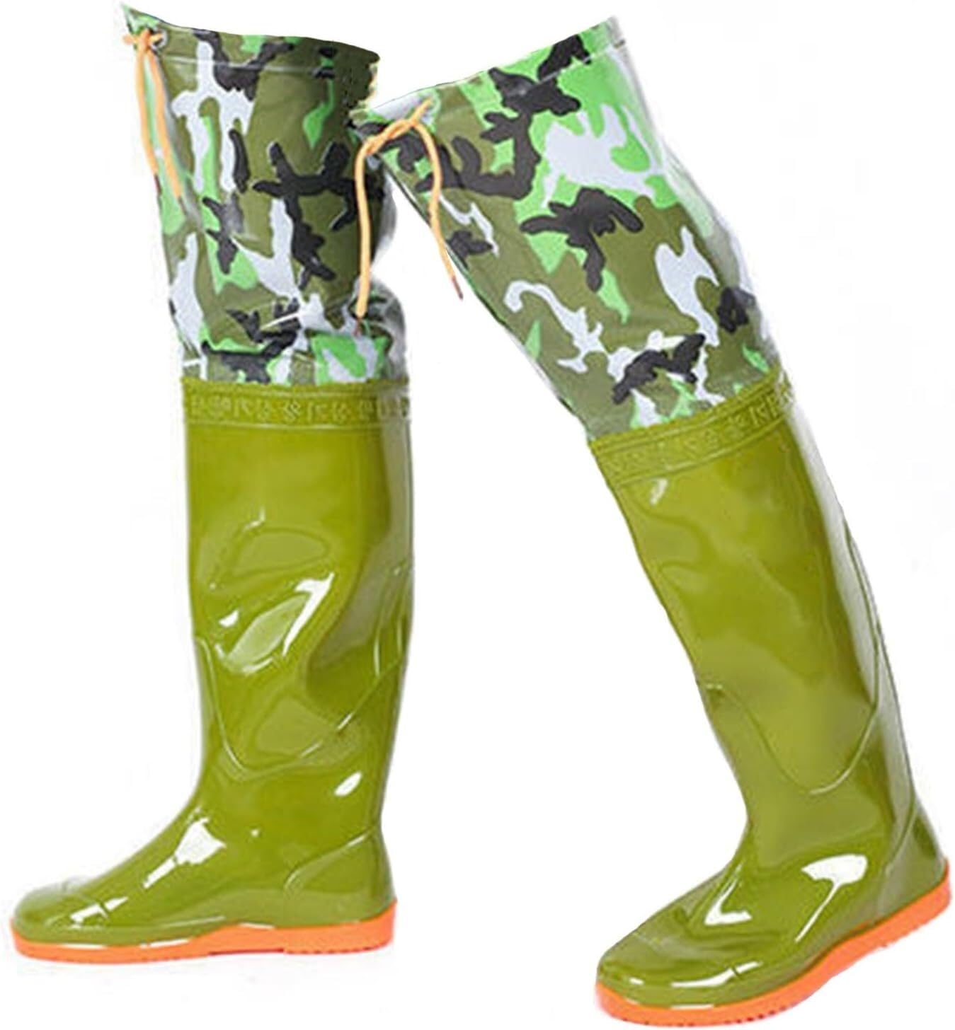 Wodoodporne i wytrzymałe Wodoodporne, lekkie, brodzące buty z PVC z regulowanym ściągaczem, myśliwskie buty do brodzenia na stawie i w błocie(8 UK)