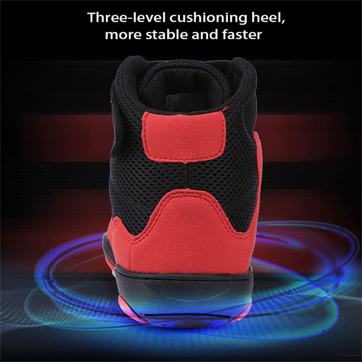 DAMANDO Scarpe da Boxe da Donna, Leggero Wrestling Sneaker Suola in Gomma Scarpe da Karate per Sparring Femminile Boxers Trainers