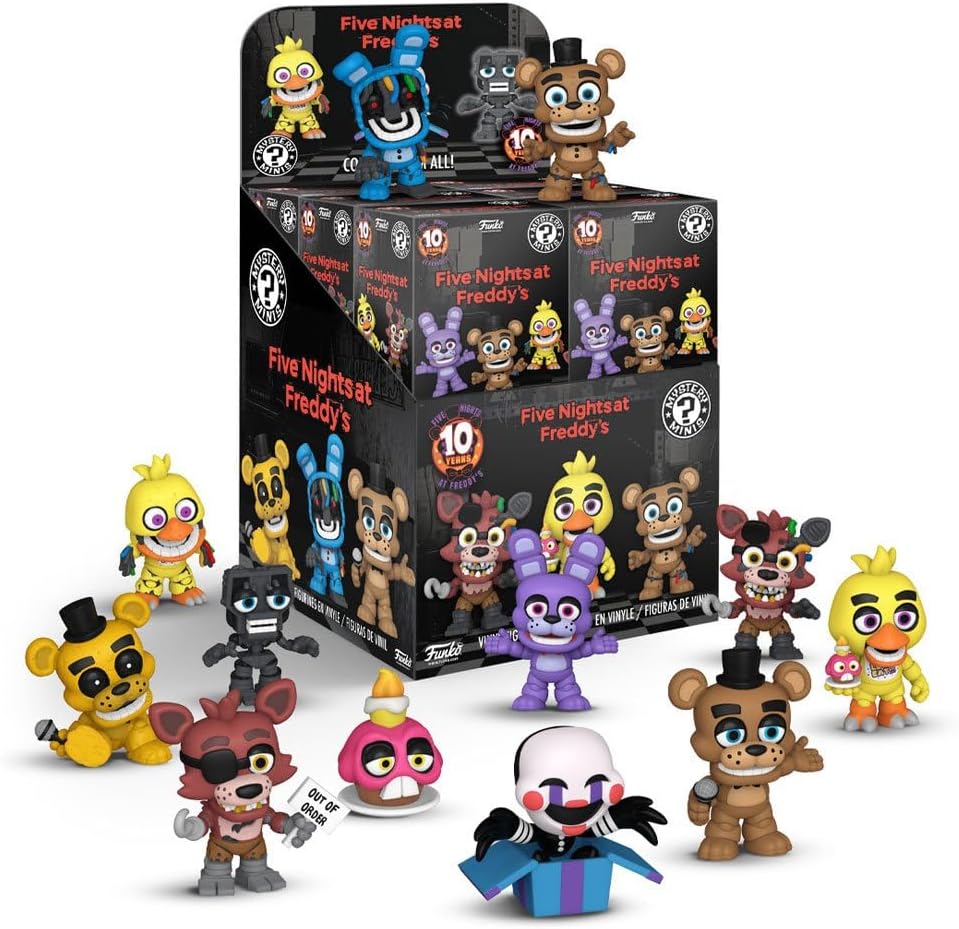 Five Nights at Freddy's 10th Anniversary Mystery Minis Blind Box Mini-Figure Display Case of 12