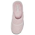 Laura Ashley Women\'s Spa Slip-On Rugged Scuff Slipper, Non-Slip House Slippers with Cushioned Insole for Ladies, Vintage Pink, X-Large