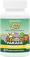 Vista 1 de NaturesPlus Animal Parade Source of Life - Ayuda digestiva masticable para niños, sabor a frutas tropicales, 90 tabletas en forma de animal