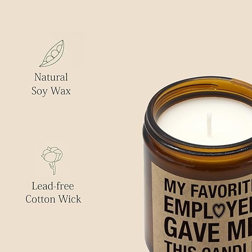 Miniatura 2 de Lihome Regalos para jefes para mujeres y hombres, regalos divertidos del día del jefe, compañero de trabajo, empleado, vela perfumada de vainilla y