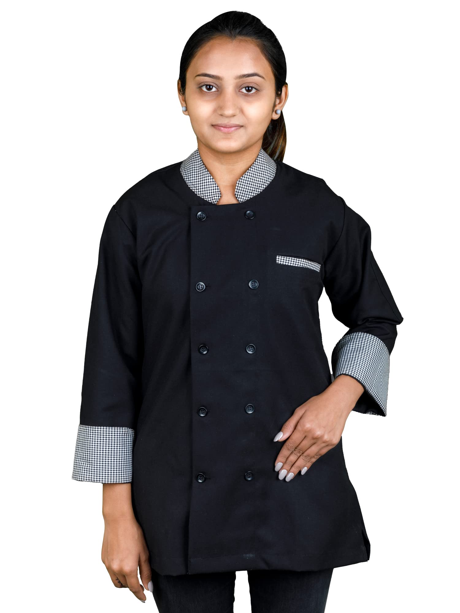 LATHIYA UNIFORMLathiya. Chef Coat,Color- Black (SN-5.)