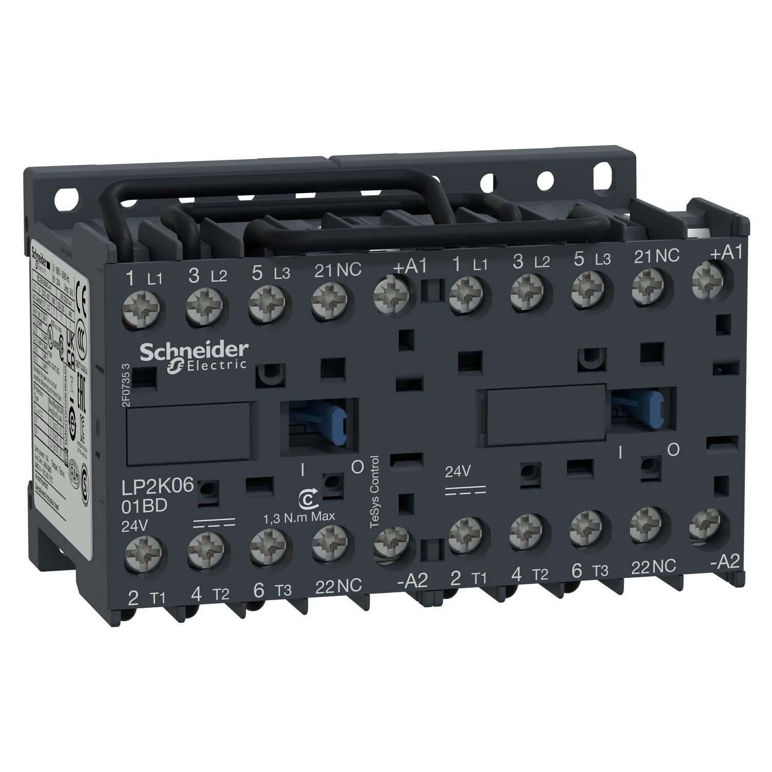 Schneider Electric LP2K0901BD Contactor Inversor 3P Ac-3 <=440 V, 9 A Bobina 24 V Cd