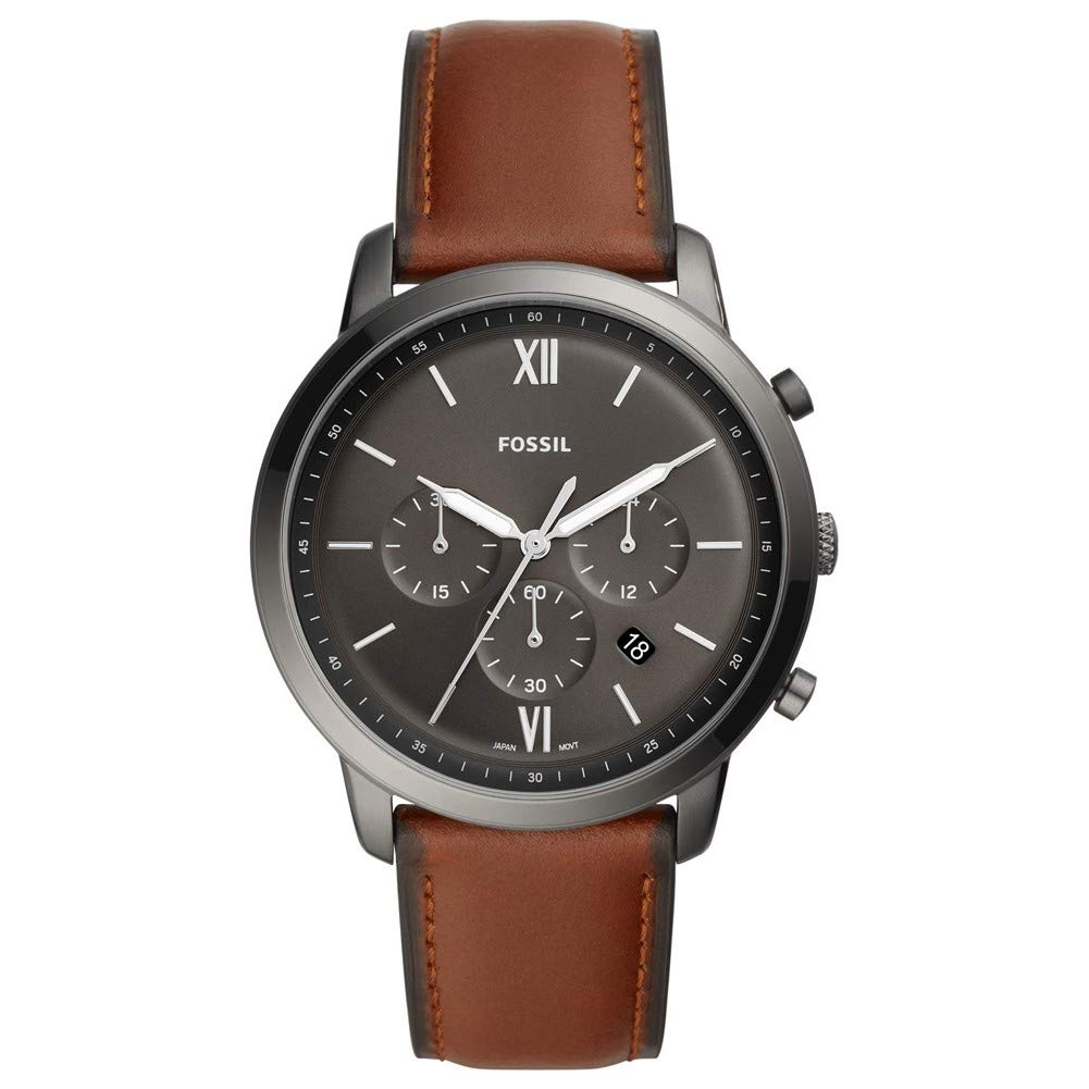 Fossil Neutra Watch for Men, Quartz Chronograph Movement with Leather Strap