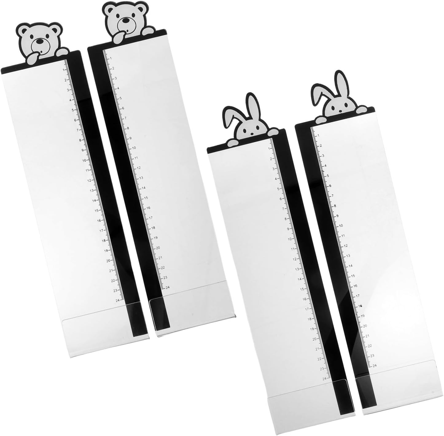 Baluue 4pcs Reusable Plastic Monitor Memo Board with Strong Adhesion, Screen Edge Note Holder for Computer, Desktop Message Organizer for Workplace and Home Office