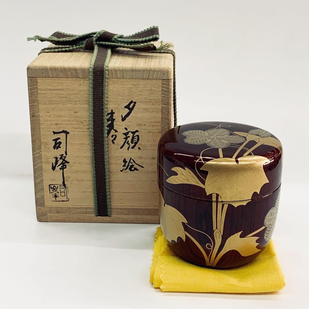 Amazon.co.jp: 棗 夕顔絵新井司峰 共箱 : ホーム＆キッチン