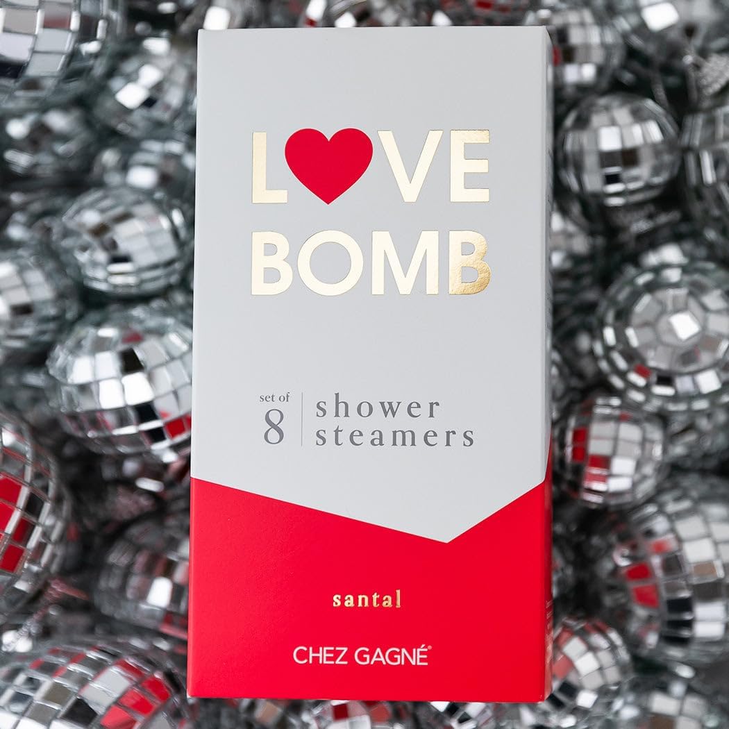 Aromatherapy Shower Steamers - Love Bomb - Santal, Set of 8 - Vegan, Cruelty-Free, Made in USA - Paraben, Sulfate & Phthalate-Free - Romantic Gift, Love Gift, Anniversary
