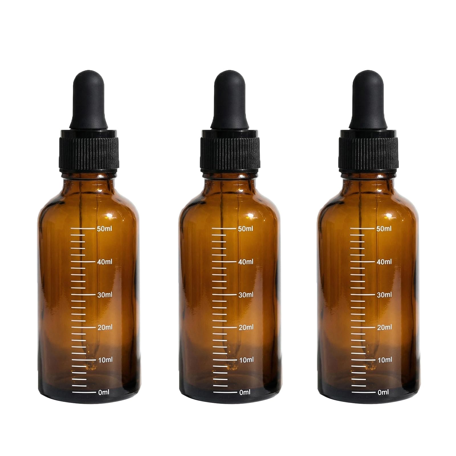 Flacons compte-gouttes verre ambré 50ml pour votre routine d'aromathérapie