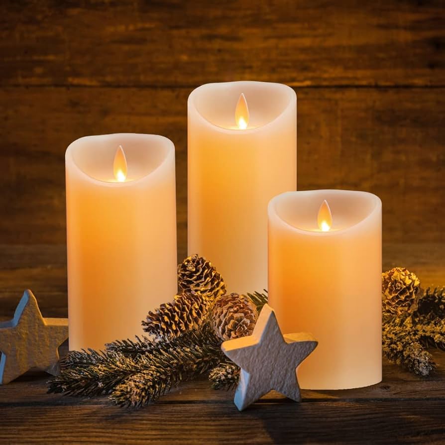 Amazon.co.jp : AnnTec LEDキャンドルライト ロウソク 本物の炎