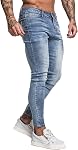 GINGTTO Hommes Skinny Jeans Stretch Slim Fit Jean Pantalons