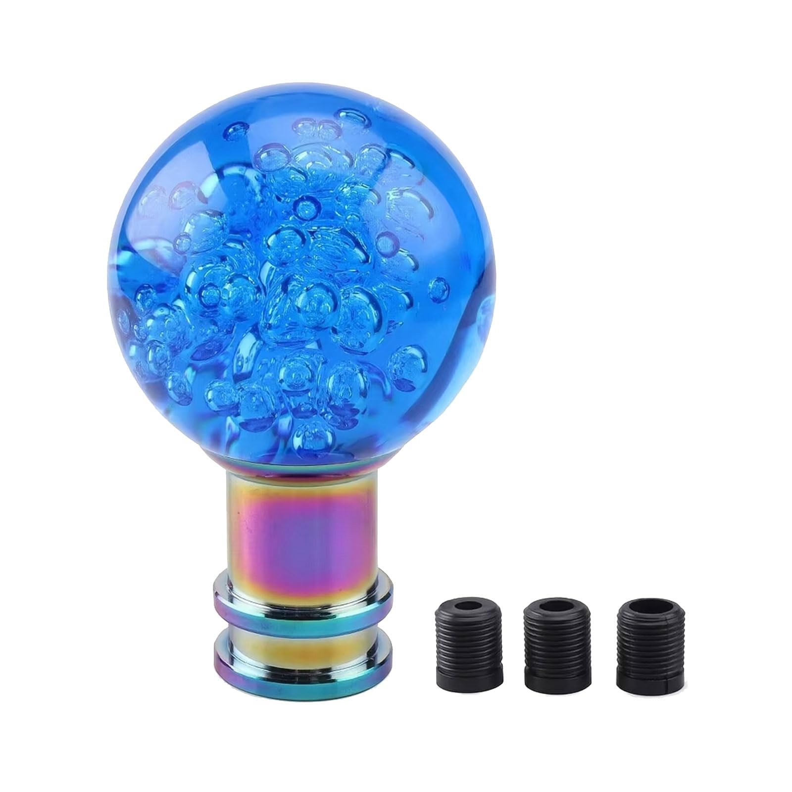 Rxgiasup Modern Acrylic Shifter Knob Lever Head Replacement with 8mm 10mm 12mm Adapters Smooth Gear Suitable for Auto Manual Cars Round Shifter Handle Ball