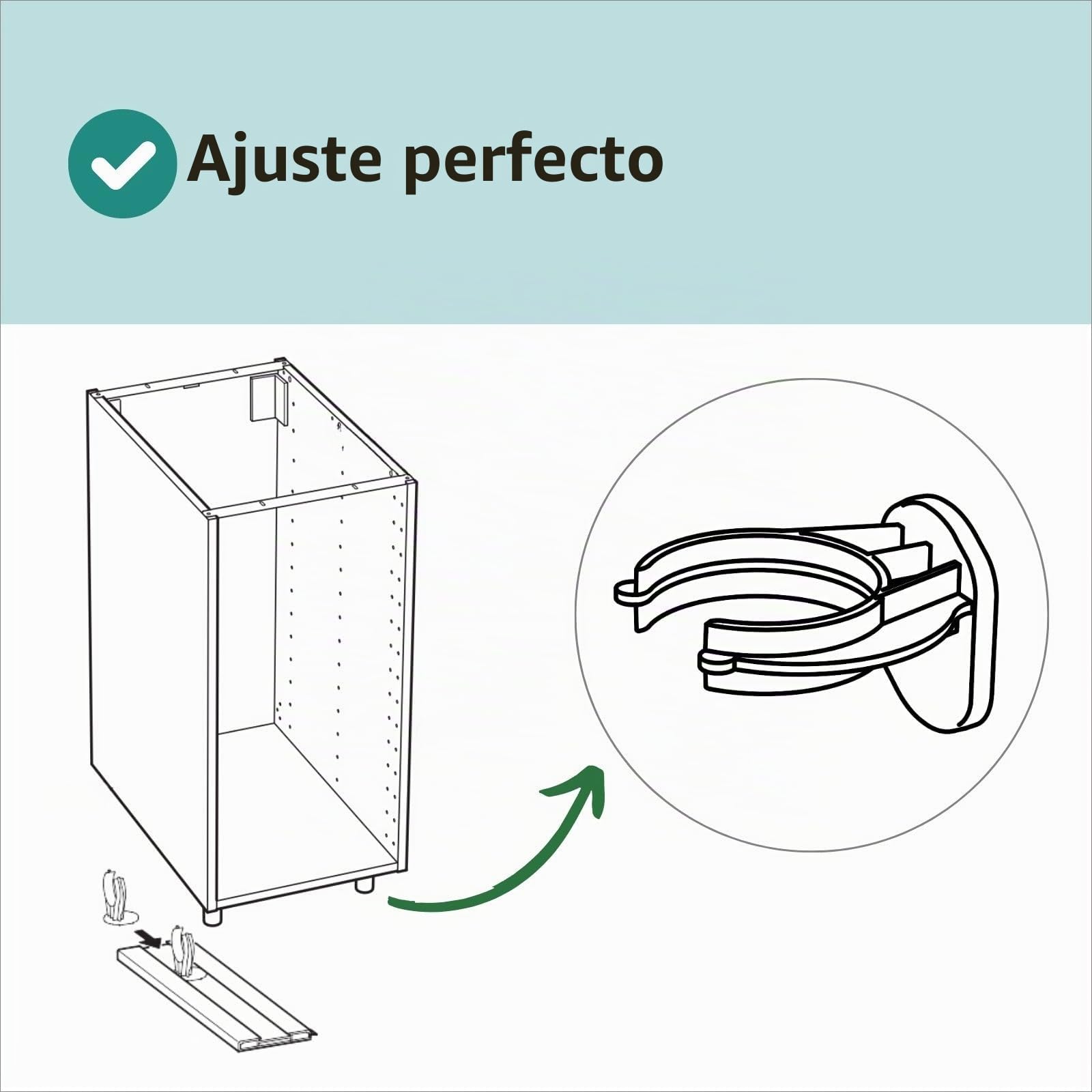 Juego de 8 clips para zócalos IKEA SECTION METOD - Para fijación de cocina - 139995