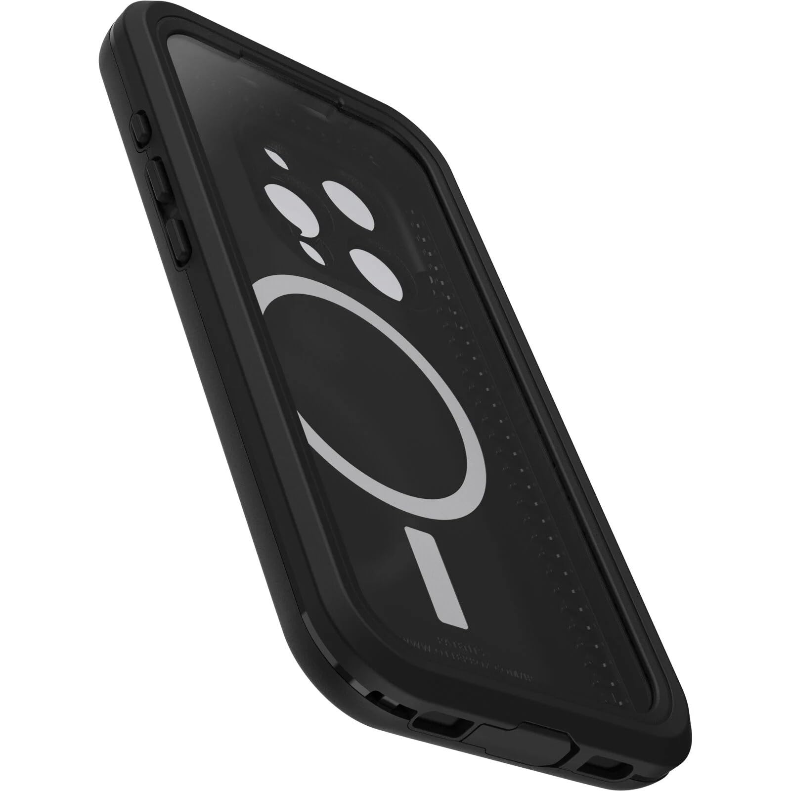 OtterBox Cover per iPhone 15 Pro Fre per MagSafe, resistente a acqua (IP68), shock, cover sottile con protezione schermo integrata, 5x vs le norme anti caduta MIL-STD 810G, Nero