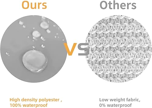 Miniatura 5 de HOMPER Toldo tipo vela impermeable de 10 x 13 pies, bloquea eficazmente los rayos UV del 95%, tela Oxford, para patio, balcones, jardín, fiesta,