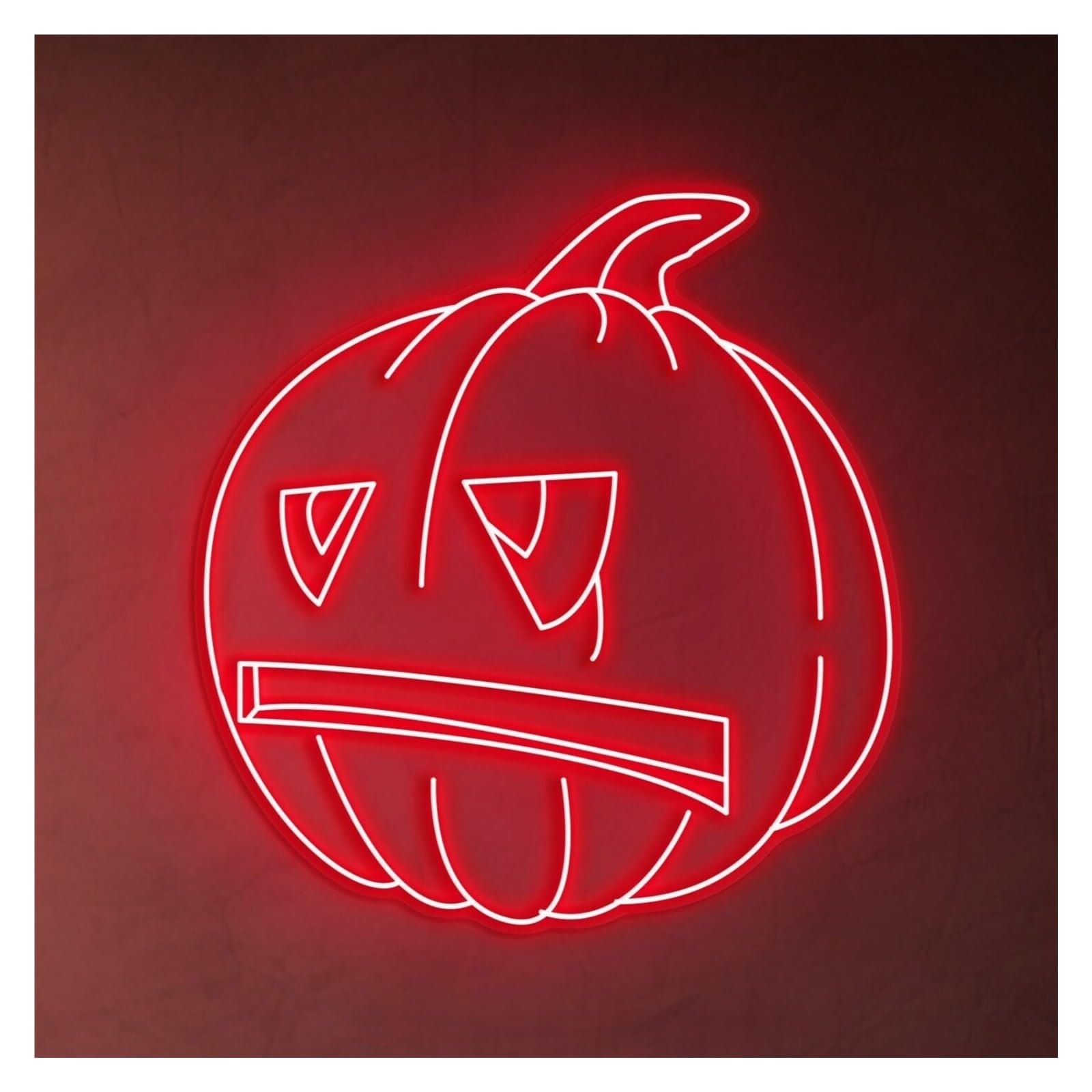 RONGCH Hanging Art Signs Pumpkin Neon Sign, Suitable for Bistro Wall Decor with Brightness Adjustable 50cm