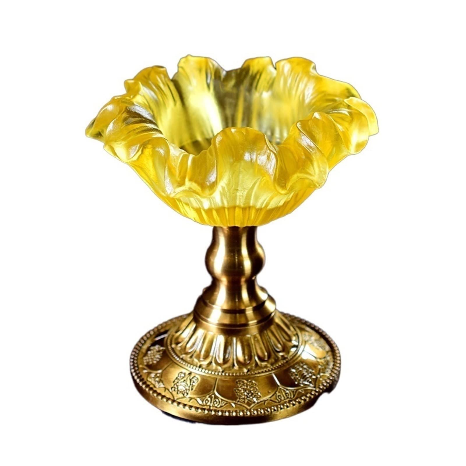 Vintage Candle Stands Candlestick Candle Holder Desk Decoration(Yellow)