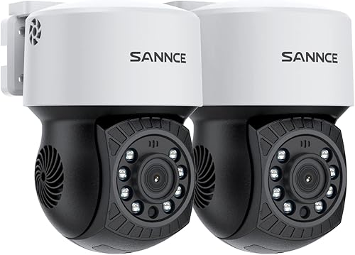 Miniatura 10 de SANNCE Cámara domo PT de 1080P, panorámicainclinación de 2 MP con zoom digital de 360, visión nocturna de 98.4 ft para sistema de vigilancia CCTV