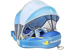 Mambobaby Float 0-3 Months Baby Pool Float with Canopy