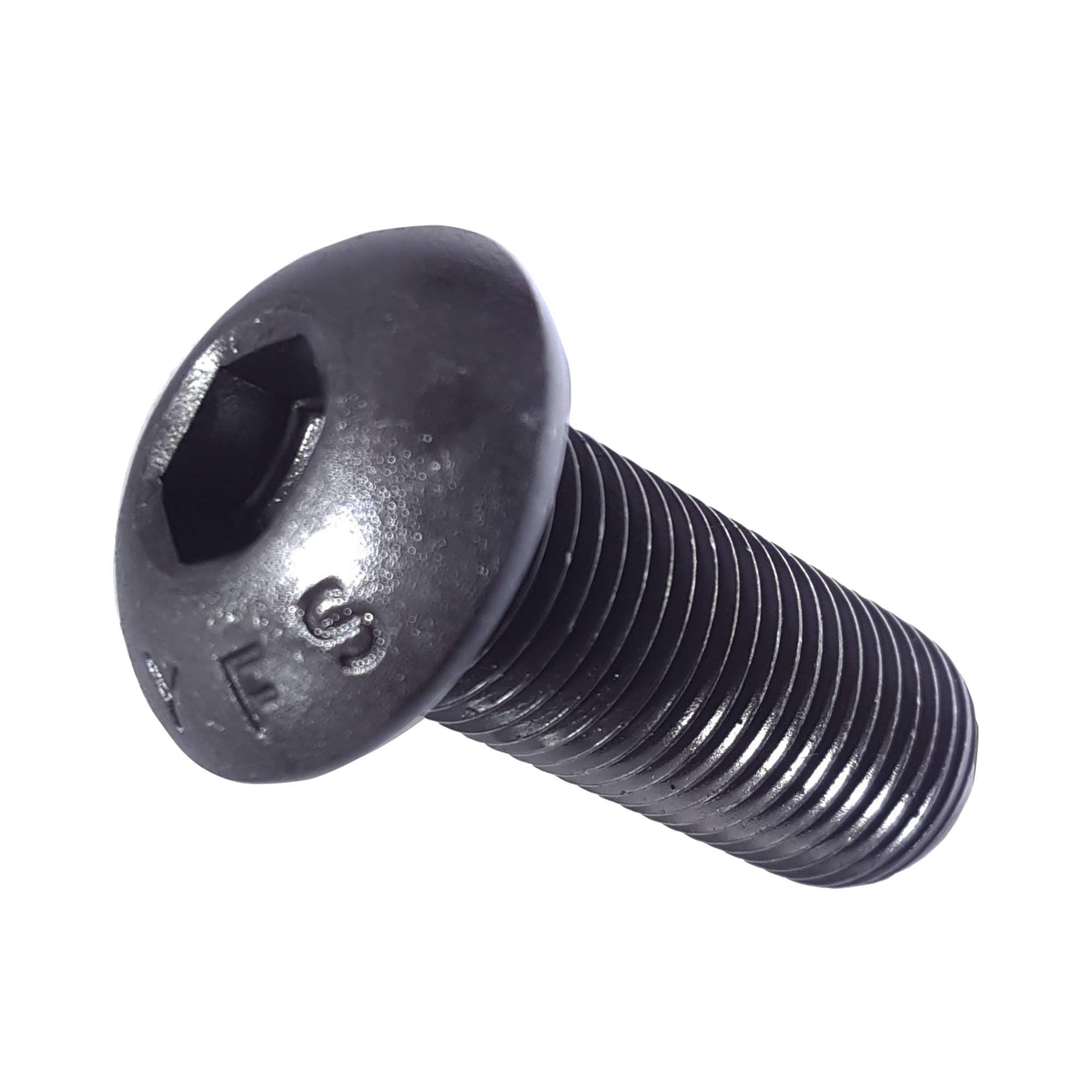 TA-VIGOR 21Pcs #6-32 x 3/4 Inch Alloy Steel Button Head Hex Socket Cap Screws, Flanged Button Bolts Nuts Hex Drive Fastener for Machine
