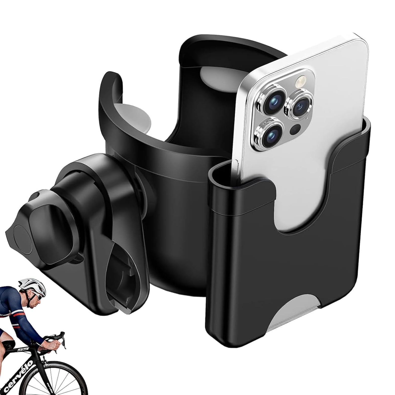 Cup Holder Universal Drink Coffee Cup Holder with Phone Holder Bike Wheelchair Walker Gifts for Women Men