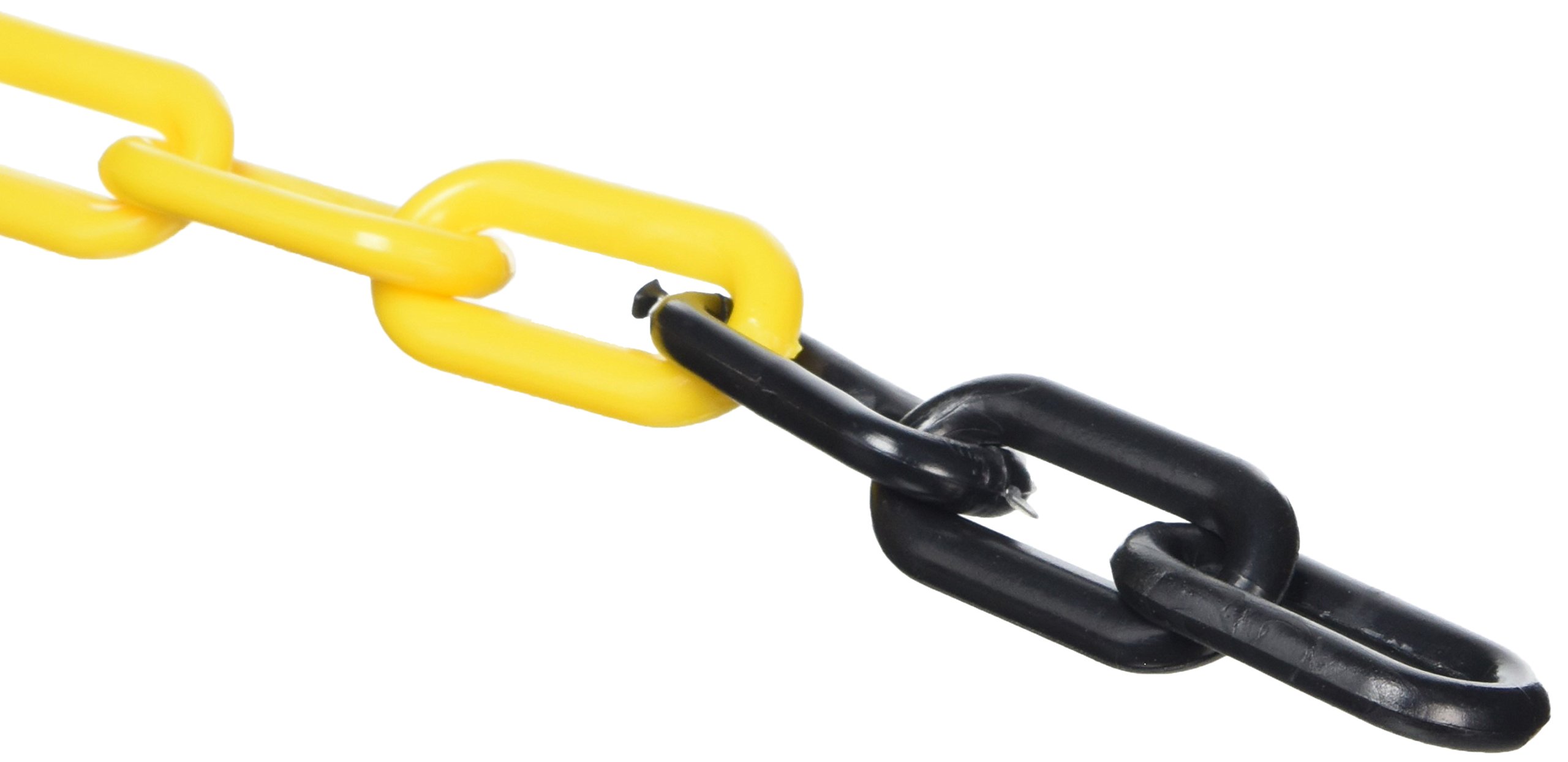 Chaîne De Signalisation S21 AC-288-A5 - Maille Jaune Et Noir, 5 Mètres, Polyéthylène Haute Densité