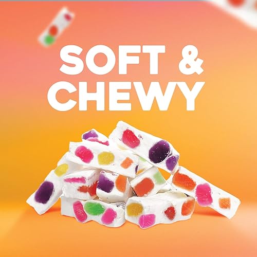 Vista 16 de Golden Bonbon Caramelo italiano de turrón de azufaifo, suave y masticable con frijoles de gelatina afrutados Receta original (2.2 libras, original)