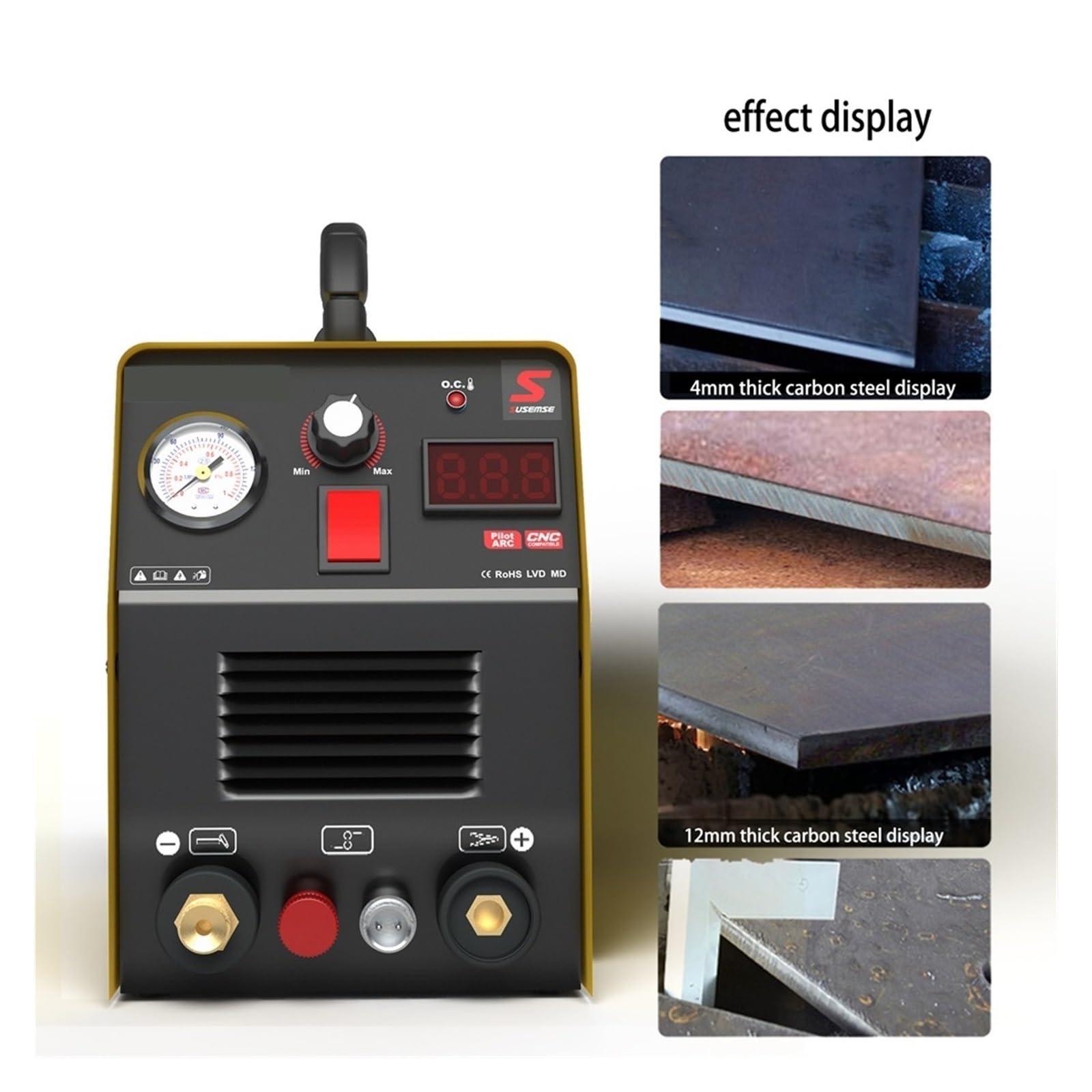 Przecinarka plazmowa, Przecinarka plazmowa 55P Amp HF IGBT Inverter Przenośna maszyna do cięcia plazmowego z akcesoriami 12MM Czyste cięcie metalu do warsztatów DIY i domowych