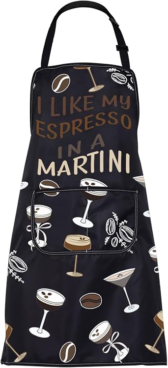 BNQL Espresso Martini Apron Martini Gifts Bartender Gifts Espresso Martini Lover Gift I Like My Espresso In a Martini Cooking Pron