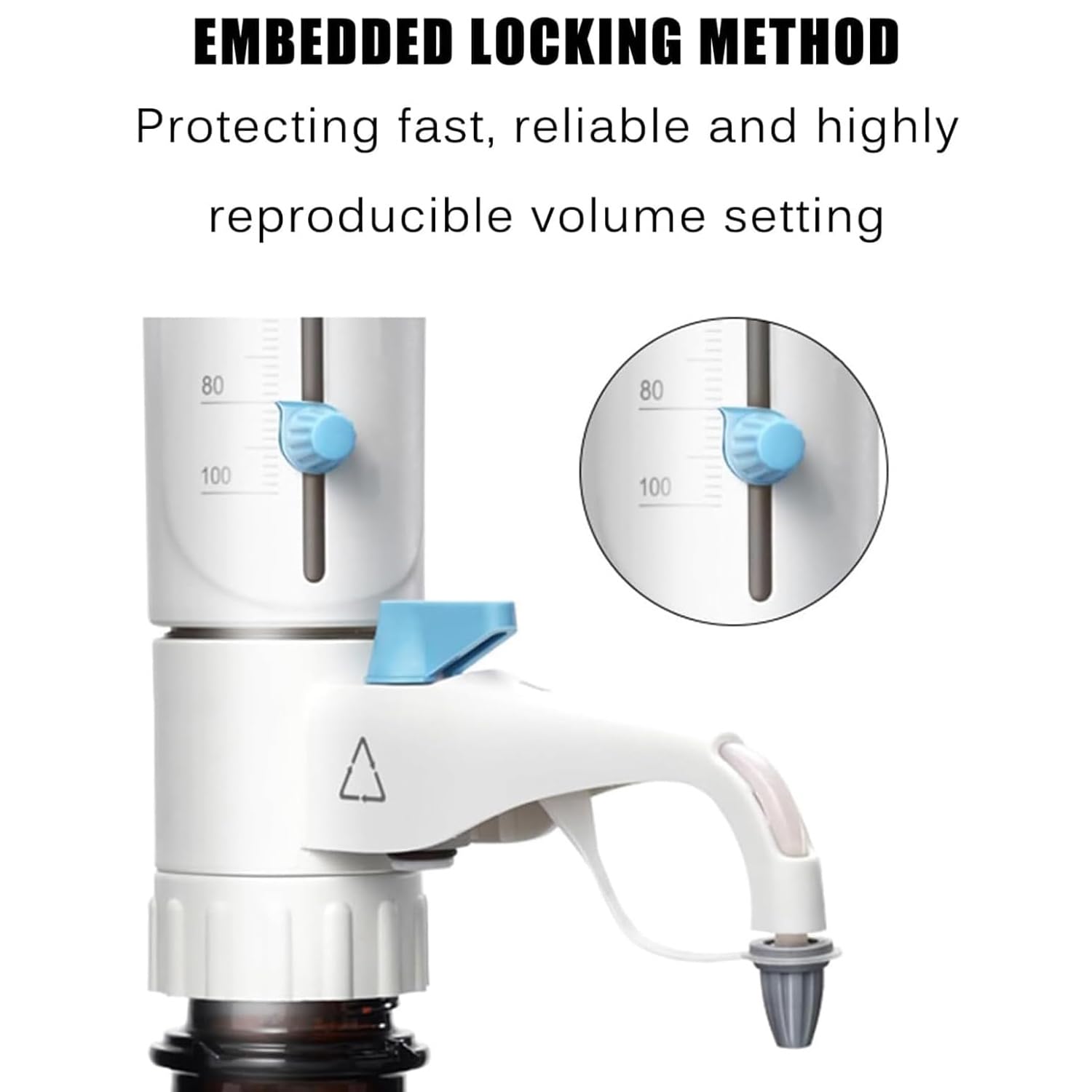 Dispensador de líquido de laboratorio, dispensador de botella para disolventes y reactivos