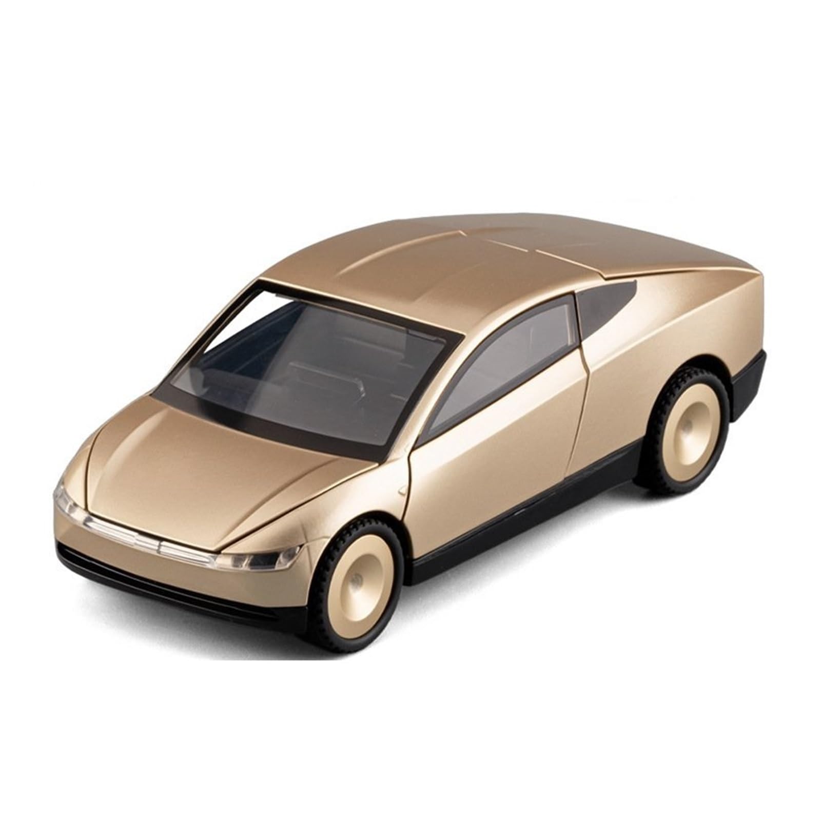 Btwodian Scale Model Car 1:32 For Tesla For Robotaxi Alloy Metal Diecast Model Car Collections(Gold)