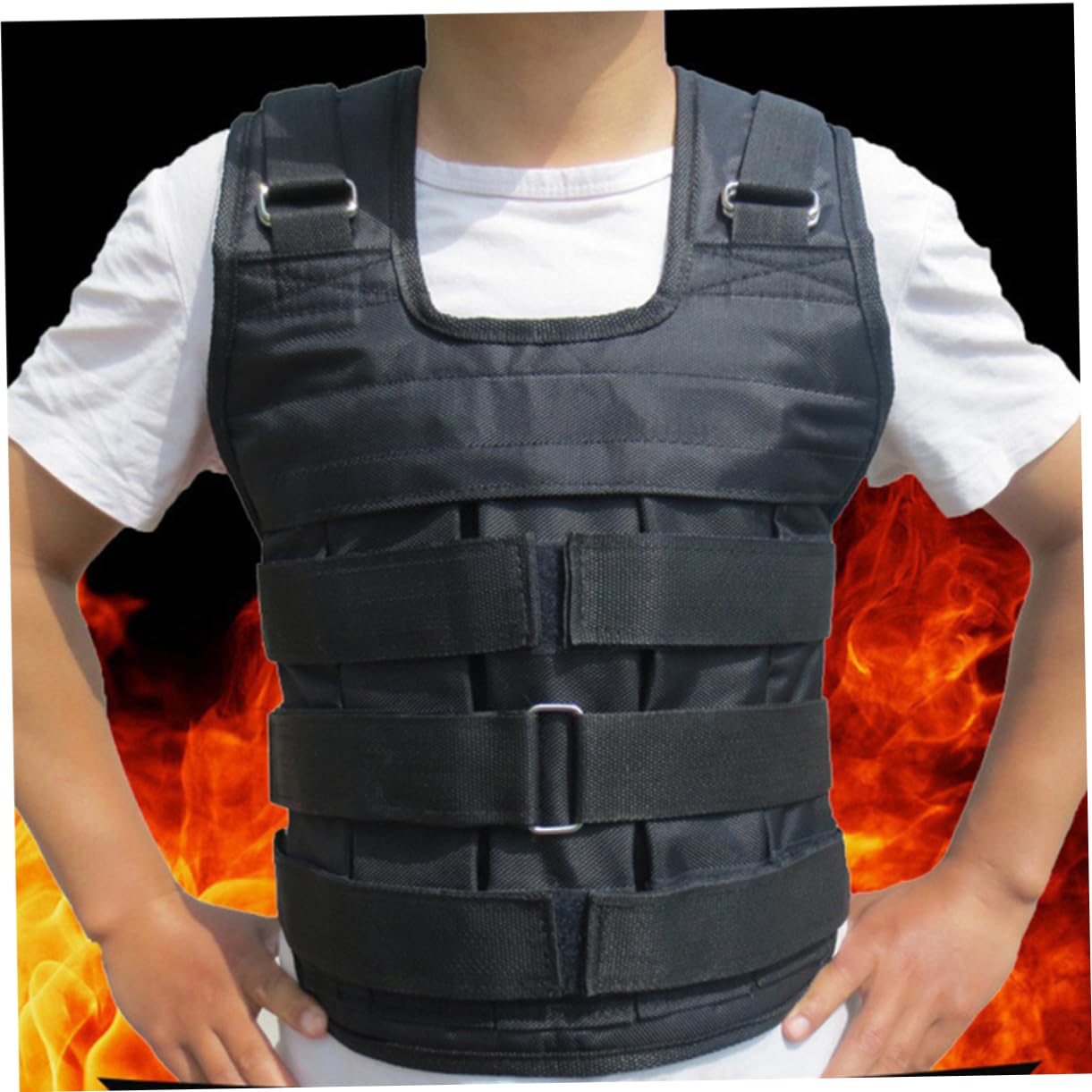 Gilet Allenamento Nero per Zavorrato e Regolabile Corsa