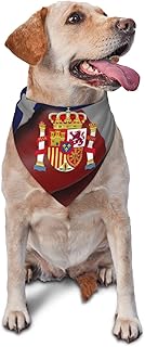 Coat of Arms Spain Triangle Dog Bandana Scarf Accessories for Pet Bibs